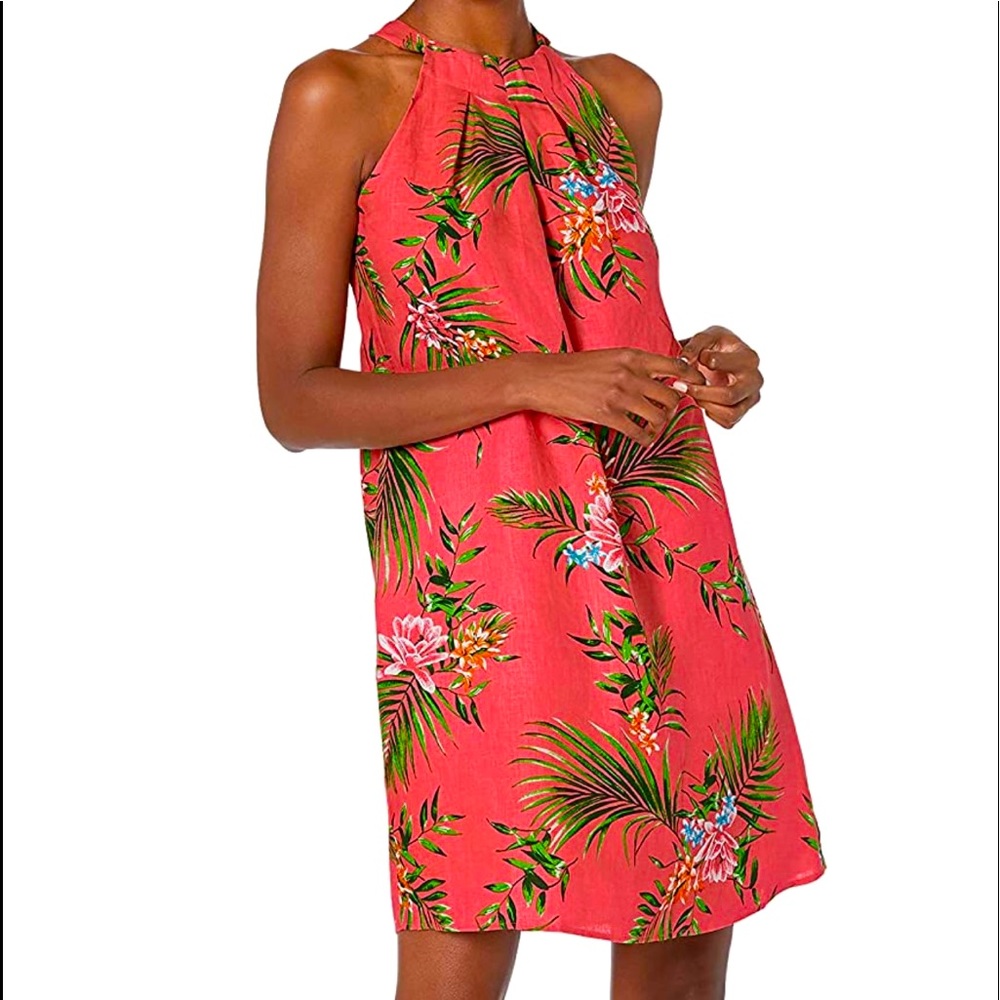 Dress Linen & Flowers Size S